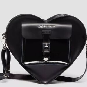 Dr. Martens Black Leather Heart Crossbody Bag/Backpack